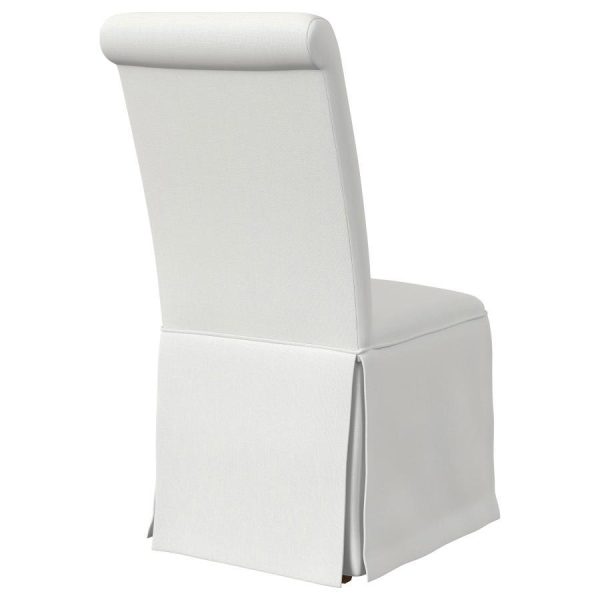 Shawna - Upholstered Skirted Dining Chair (Set of 2) - White Discount