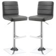 Bianca - Square Upholstered Adjustable Bar Stools (Set of 2) Fashion