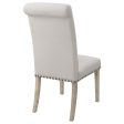 Salem - Fabric Upholstered Dining Side Chair (Set of 2) - Beige For Sale