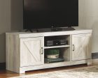 Bellaby - Whitewash - 63  TV Stand With Faux Firebrick Fireplace Insert Online Hot Sale