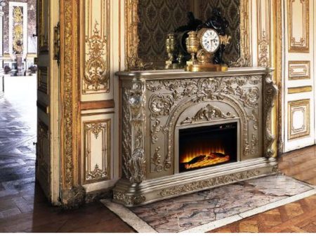 Zabrina - Fireplace - Antique Silver Finish - 49.5  Online Hot Sale