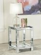 Valentina - 1-Shelf Square Glass Top Side End Table - Silver Online Sale