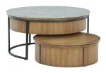 Fridley - Gray   Brown   Black - Nesting Cocktail Tables (Set of 2) For Cheap