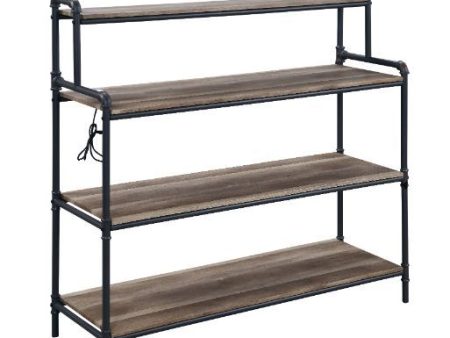 Cordelia - Bookshelf - Led, Antique Oak, Sandy Black & Dark Bronze Hand-Brushed Finish Hot on Sale