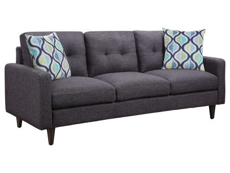 Watsonville - Upholstered Track Arm Tufted Sofa - Gray Discount