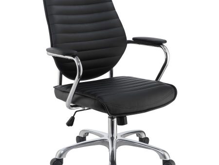 Chase - Upholstered Adjustable Home Office Desk Chair - Black Online