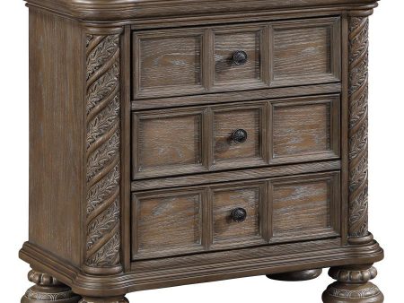 Emmett - 3-Drawer Nightstand - Walnut Hot on Sale