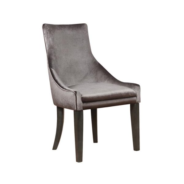 Phelps - Velvet Upholstered Dining Side Chair (Set of 2) - Gray Discount