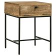 Stephie - Rectangular Side End Table With Storage - Honey Brown Cheap