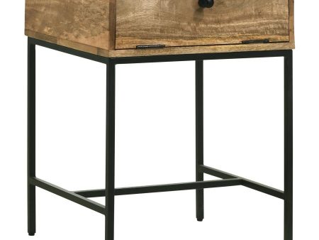 Stephie - Rectangular Side End Table With Storage - Honey Brown Cheap