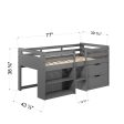 Fabiana - Twin Loft Bed - Gray Finish For Cheap