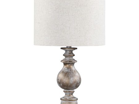 Brie - Drum Shade Urn Table Lamp - Antique Gold Online now