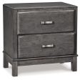 Caitbrook - Gray - Two Drawer Night Stand Supply