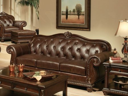 Anondale - Sofa - Espresso Top Grain Leather Match Online