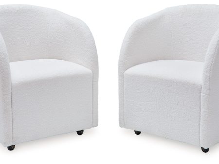 Rowanbeck - Ivory - Dining Upholstered Arm Chair (Set of 2) Discount