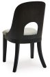 Rowanbeck - Gray   Black - Dining Upholstered Side Chair (Set of 2) For Sale