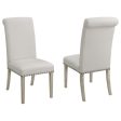 Salem - Fabric Upholstered Dining Side Chair (Set of 2) - Beige For Sale