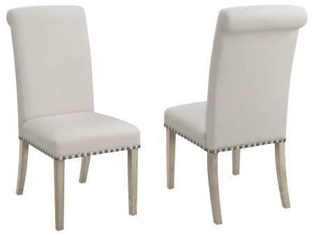 Salem - Fabric Upholstered Dining Side Chair (Set of 2) - Beige For Sale