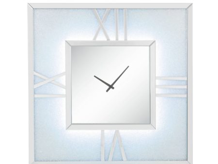 Noralie - Wall Clock - Mirrored & Faux Diamonds - 40  For Cheap