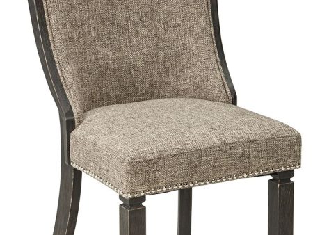 Tyler - Black   Grayish Brown - Dining UPH Side Chair (Set of 2) - Framed Back Online Hot Sale