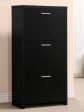 Vivian - 3-Drawer Engineered Wood Shoe Cabinet - Black Supply