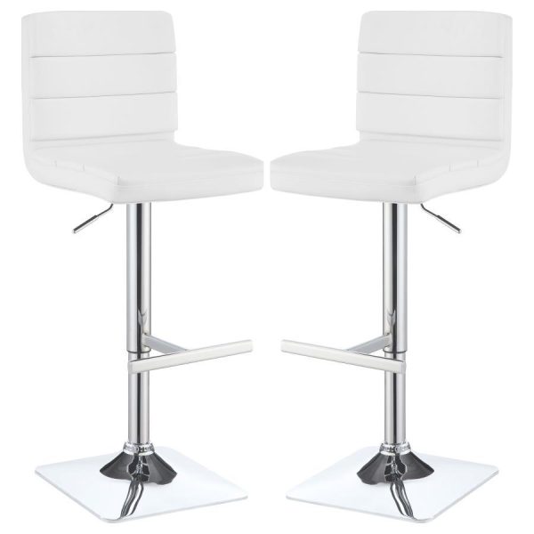 Bianca - Square Upholstered Adjustable Bar Stools (Set of 2) Fashion