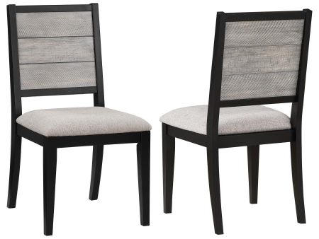 Elodie - Wood Dining Side Chair (Set of 2) - Gray And Black Online now