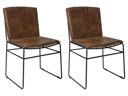 Abbott - Metal Dining Side Chair (Set of 2) - Antique Brown Online