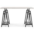 Bayflynn - White   Black - Adjustable Height Desk Cheap