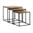 Belcourt - 3 Piece Square Nesting Tables - Natural And Black Hot on Sale