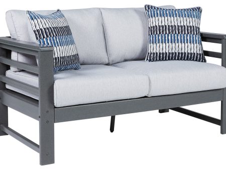 Amora - Charcoal Gray - Loveseat w Cushion Cheap