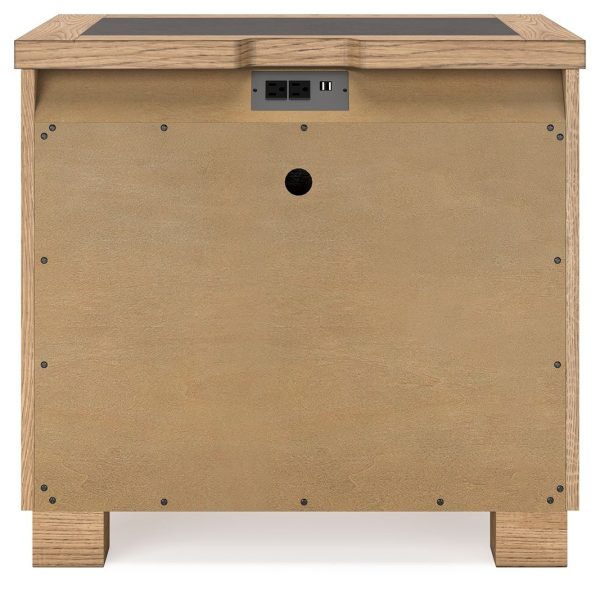 Galliden - Light Brown - Two Drawer Night Stand Online Sale