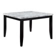 Hussein - Counter Height Table With Marble Top - Marble & Black Finish For Sale