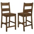 Coleman - Wood Counter Chair (Set of 2) - Rustic Golden Brown For Discount