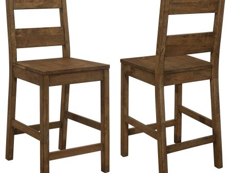 Coleman - Wood Counter Chair (Set of 2) - Rustic Golden Brown For Discount