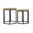 Adger - 2 Piece Hexagonal Nesting Tables - Natural And Black Sale