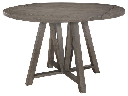 Athens - Round Drop Leaf Counter Dining Table - Gray Hot on Sale