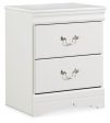 Anarasia - White - Two Drawer Night Stand For Cheap