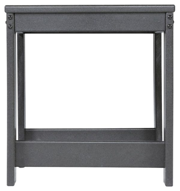 Amora - Charcoal Gray - Square End Table on Sale