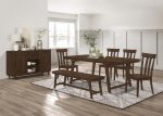 Reynolds - Slat Back Dining Side Chair (Set of 2) - Brown Oak For Discount