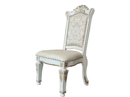 Vendom - Side Chair (Set of 2) - PU & Antique Pearl Finish For Cheap