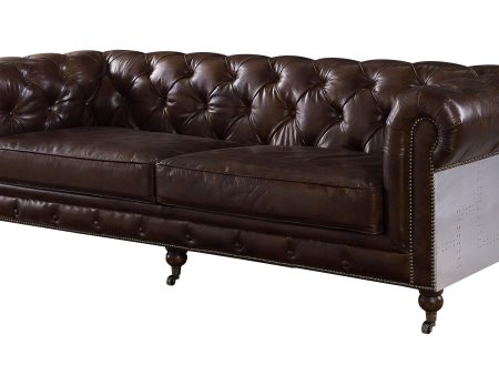 Aberdeen - Sofa - Vintage Brown Top Grain Leather Online Sale