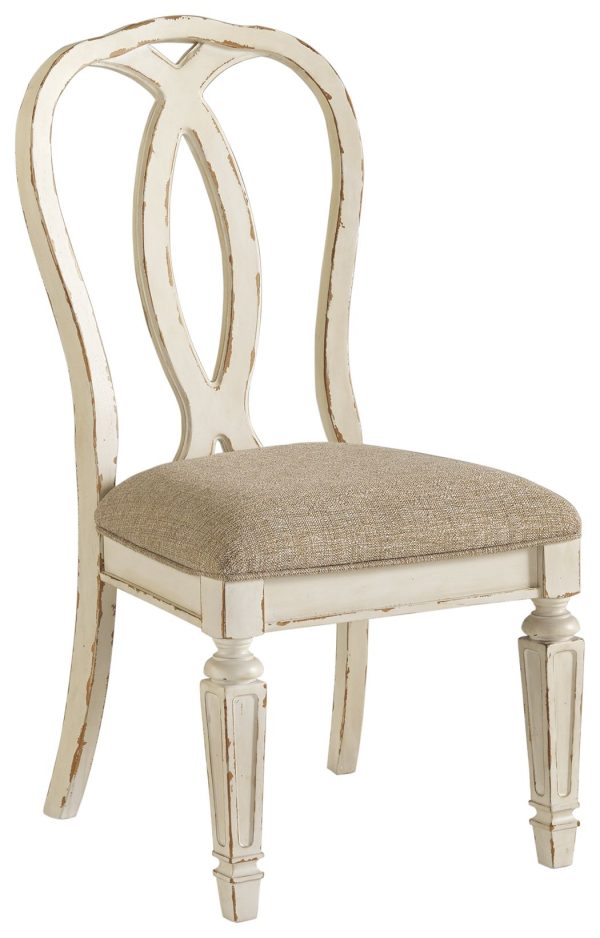 Realyn - Chipped White - Dining UPH Side Chair (Set of 2) - Ribbonback For Discount