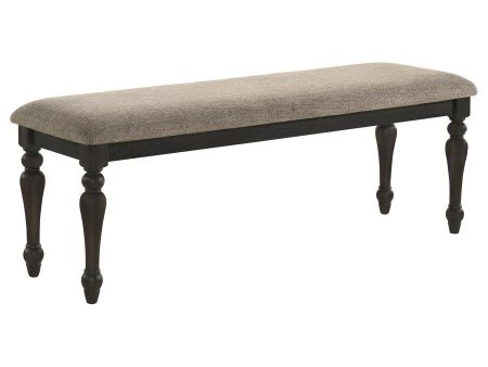 Bridget - Fabric Upholstered Dining Bench - Stone And Charcoal Supply