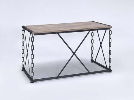 Jodie - Console Table - Rustic Oak & Antique Black Finish For Discount