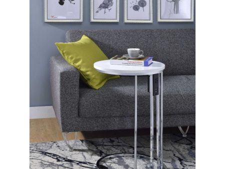 Litten - Accent Table - Cream & Chrome Hot on Sale