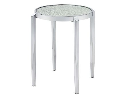 Abbe - End Table - Glass & Chrome Finish For Sale