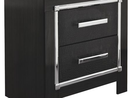 Kaydell - Black - Two Drawer Night Stand Online now