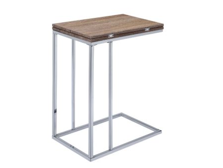 Danson - Accent Table - Weathered Oak & Chrome Hot on Sale