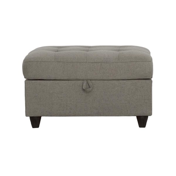 Stonenesse - Rectangular Upholstered Storage Ottoman - Gray Online now